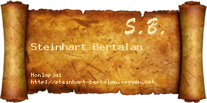Steinhart Bertalan névjegykártya