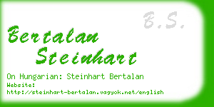 bertalan steinhart business card